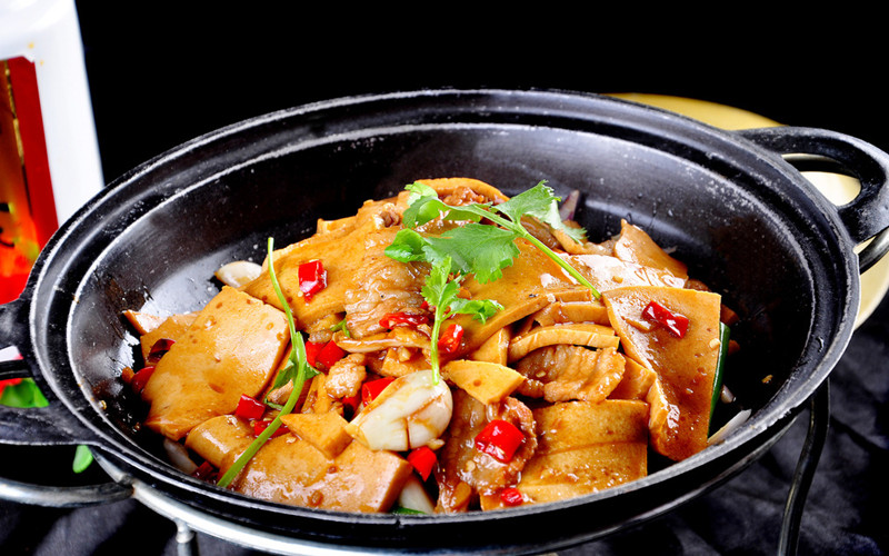 鸡块烧千叶豆腐