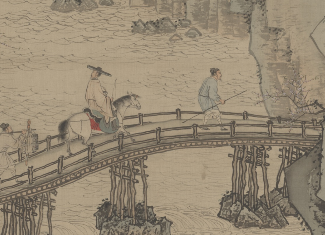 周臣《春山游骑图》