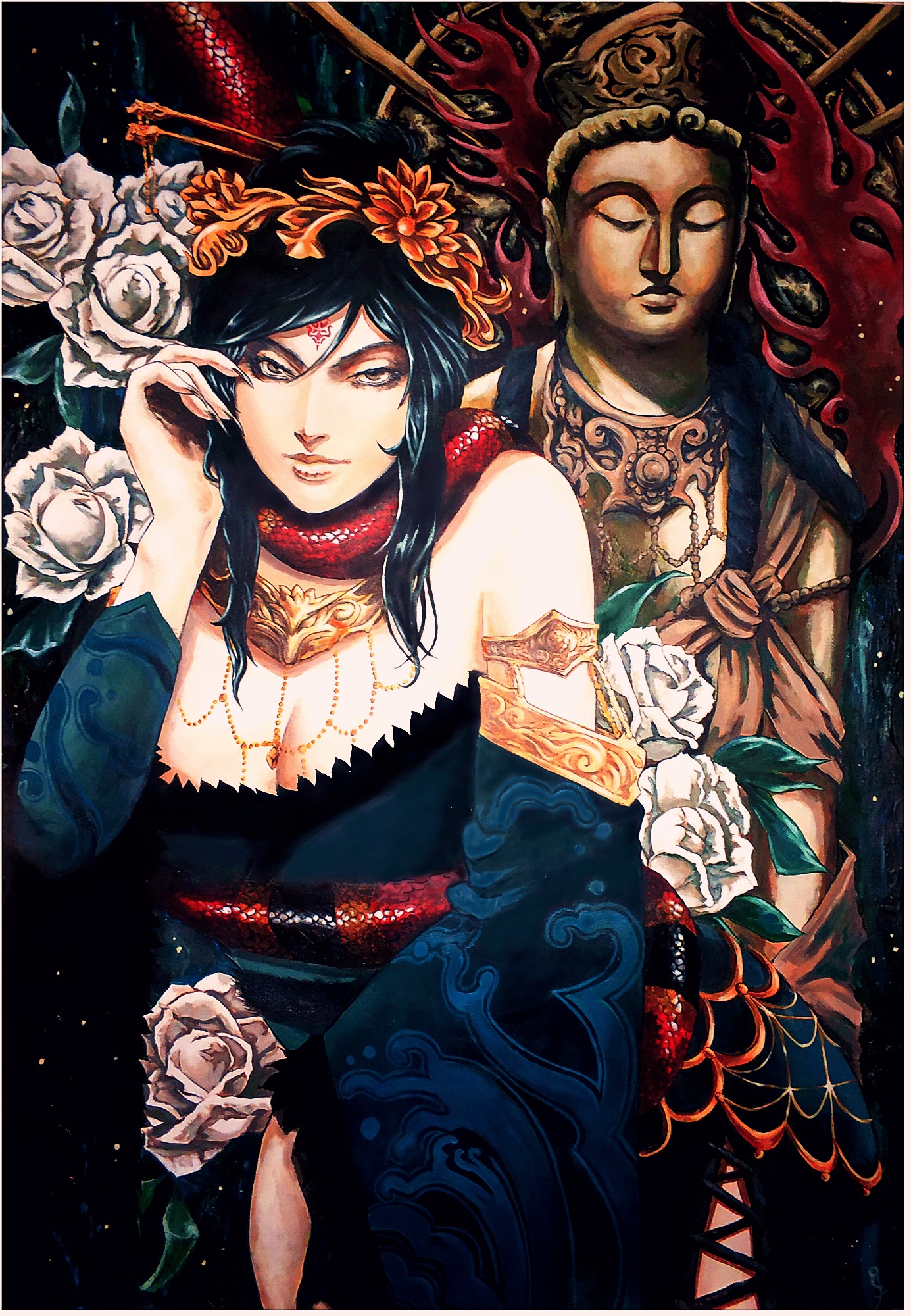  p>乾闼婆在印度神话中,原来是一群半神半人的天上 a href="#" data