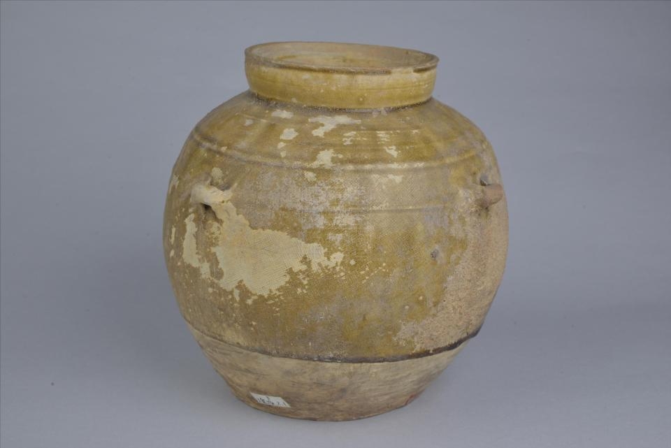 东汉高领青瓷四系罐