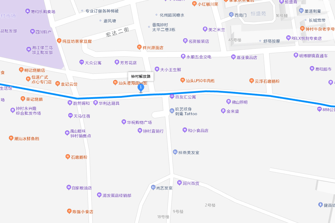 钟村镇解放路位于广州市番禺钟村,由无开发商建成,共计房屋31户