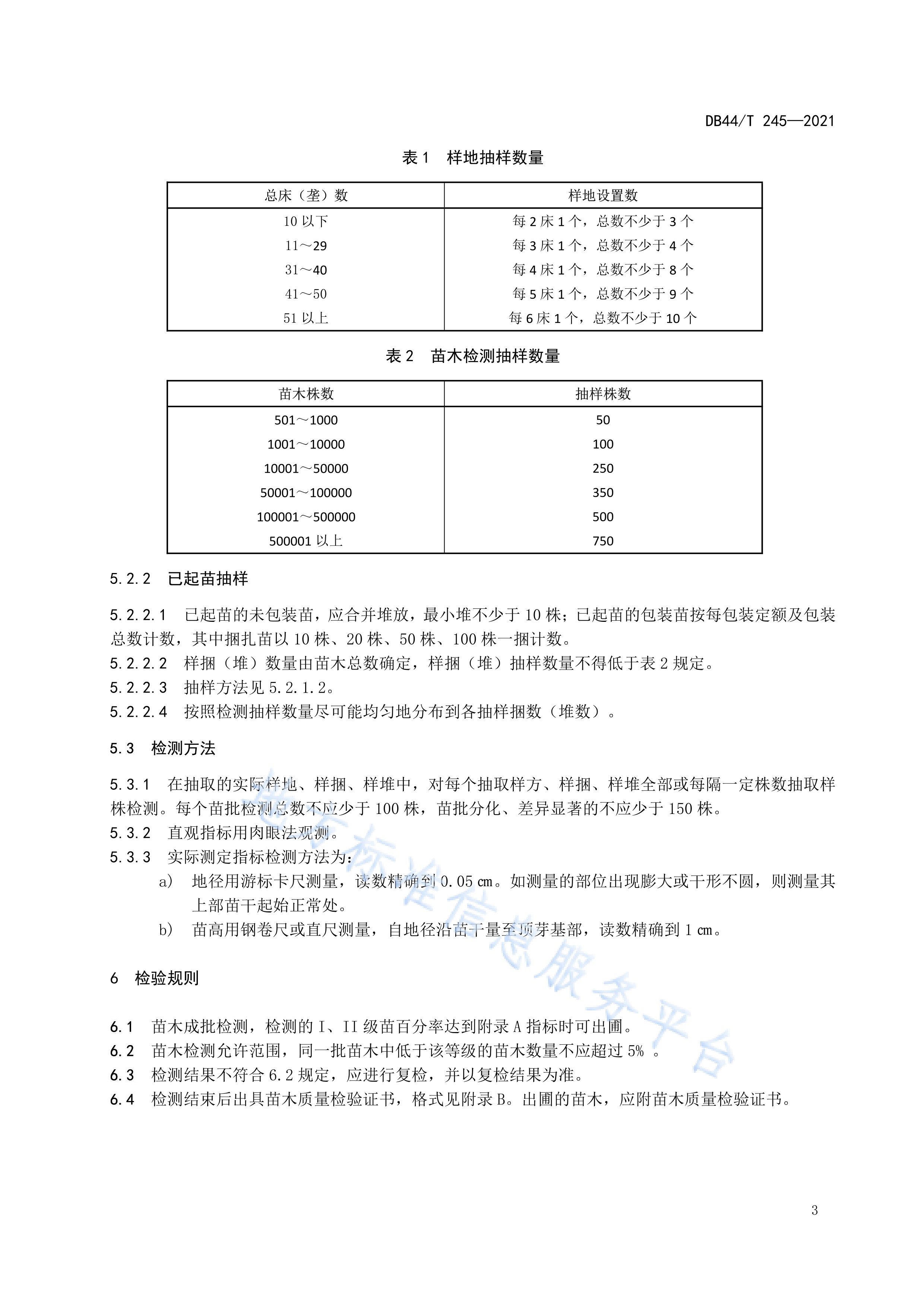  p>《主要阔叶树种苗木质量分级》(db44/t 245-2021)是2021年4月21日