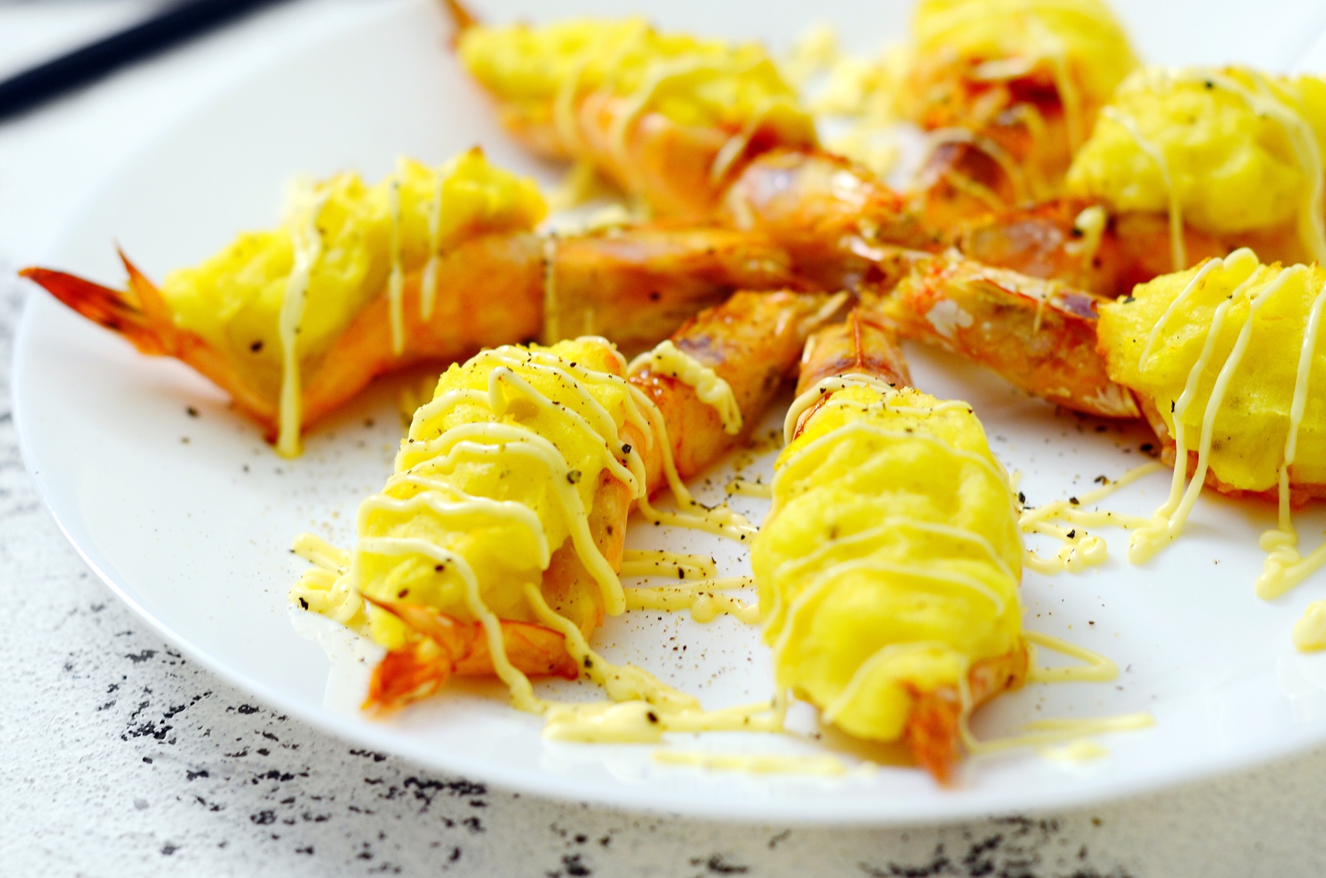 蛋黄酱焗烤大虾