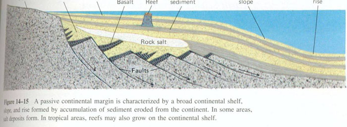  p>大陆坡介于大陆架 和大洋底之间,大陆架是大陆的一部分,大洋底是