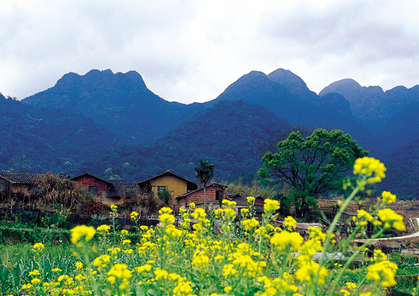  p>"睡美人"山位于龙岩市新罗区江山风景区西部,由岩顶山,大门崎,笔架