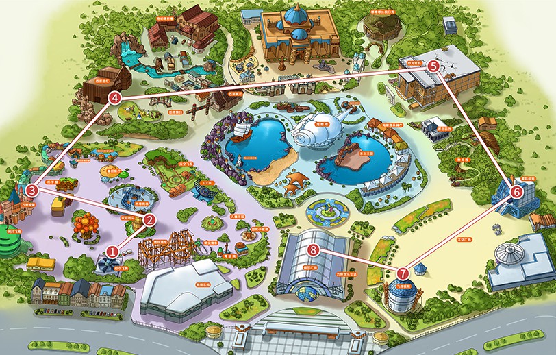  p>汕头方特欢乐世界·蓝水星主题公园是粤东地区第一个以科幻为题材