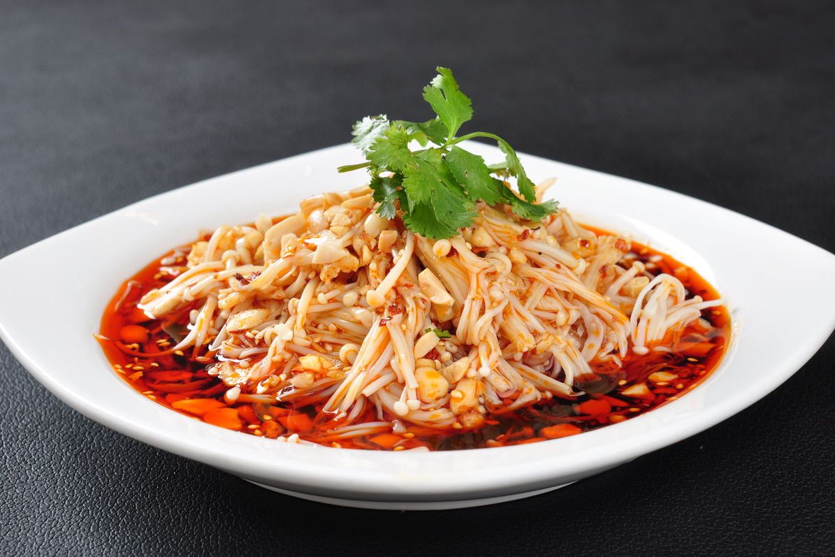 凉拌香油金针菇