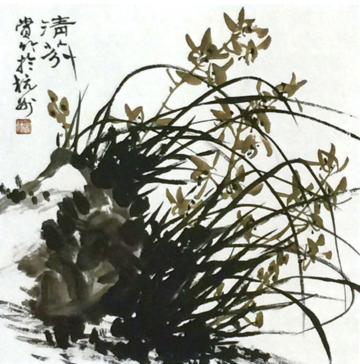  p>赏竹,著名花鸟画家,1948年生,20岁时拜花鸟画大师,中国美术学院
