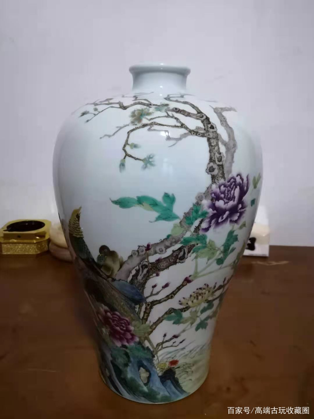 美瓷鉴赏 雍正珐琅彩梅瓶 百科ta说