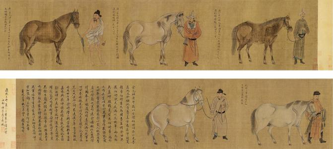 北宋名士李公麟的《五马图》_百科TA说