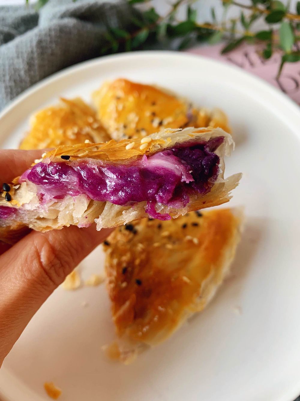 芝士紫薯手抓饼