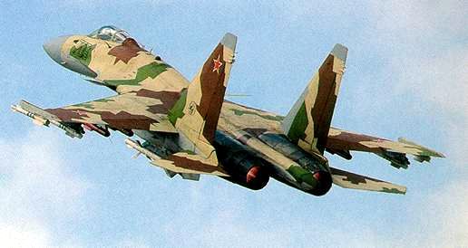  p>苏-37战斗机(英文:su-37 fighter,北约代号:flanker-f,译文:侧卫f