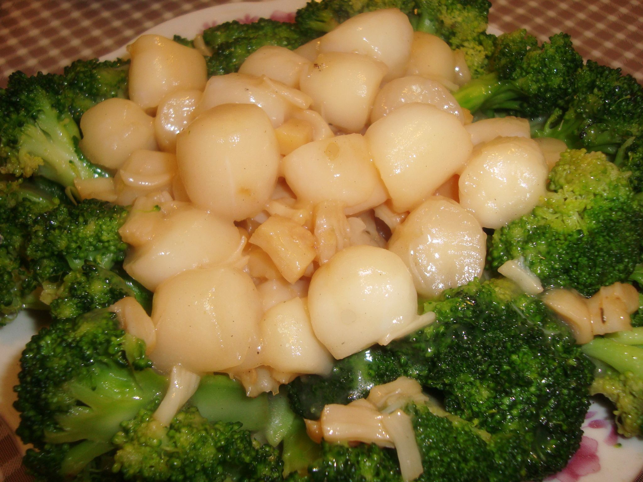 瑶柱带子炒西兰花