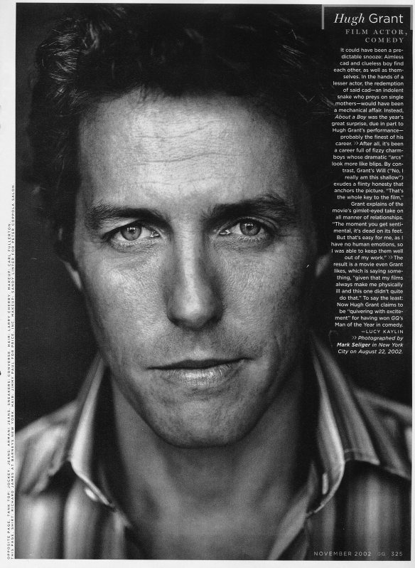  p>休·格兰特,1960年9月9日出生于英国伦敦,英国影视演员.