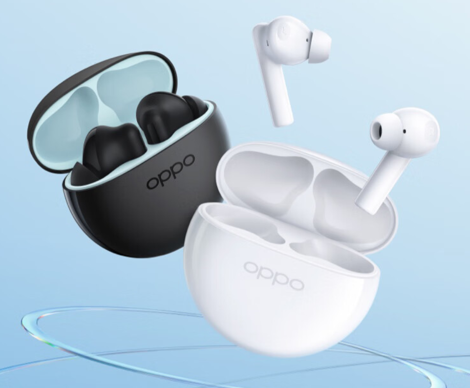  p>oppo enco air2i真无线耳机 b>采用入耳式设计,拥有黑,白两种版本 