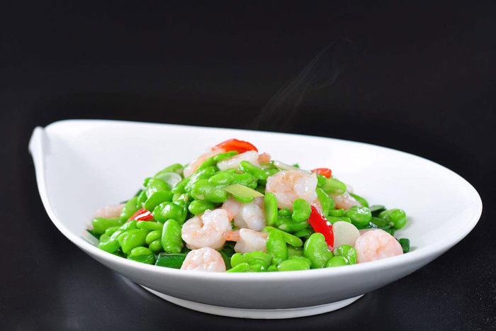 虾仁炒蚕豆