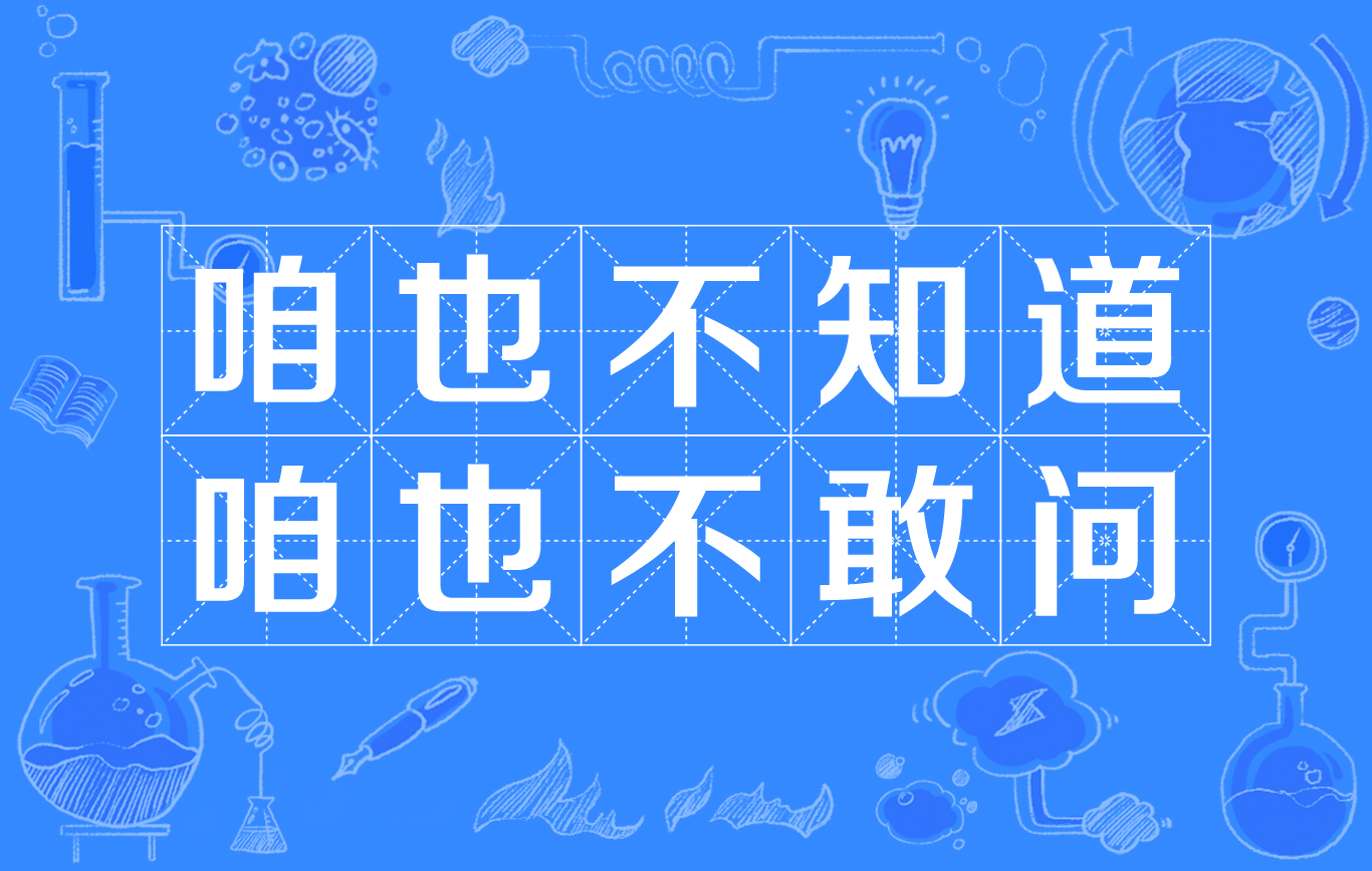 咋也不知道咋也不敢问