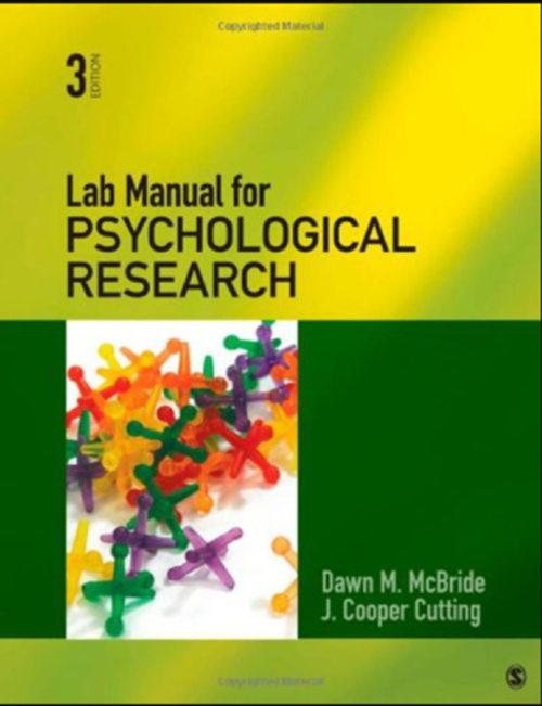 Lab Manual for Psychological Research_百度百科