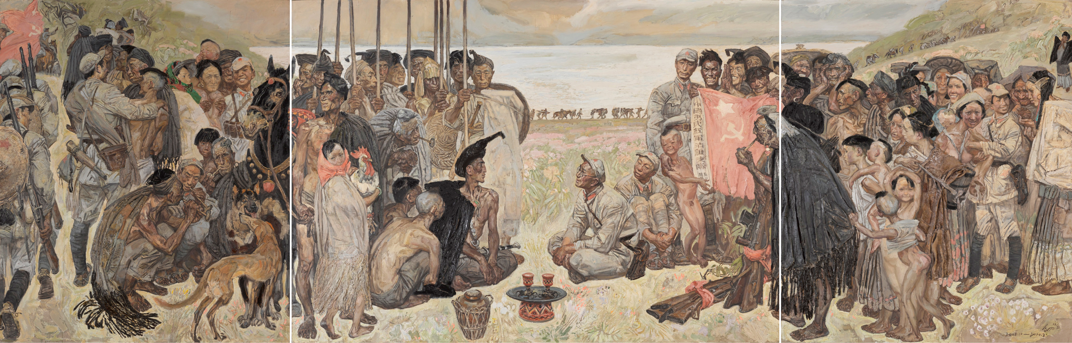  p>《彝海结盟》是沈尧伊创作的油画. /p>