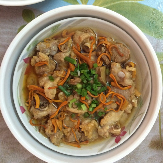 鲜虫草花蒸排骨