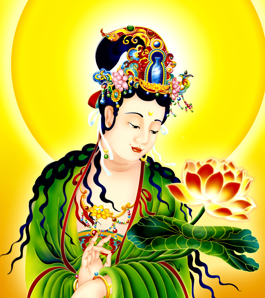  p>大势至菩萨摩诃萨是西方极乐世界无上尊佛阿弥陀佛的右胁侍者,又