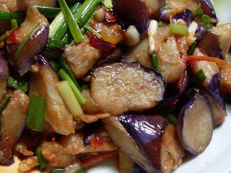 腊肉炒茄子