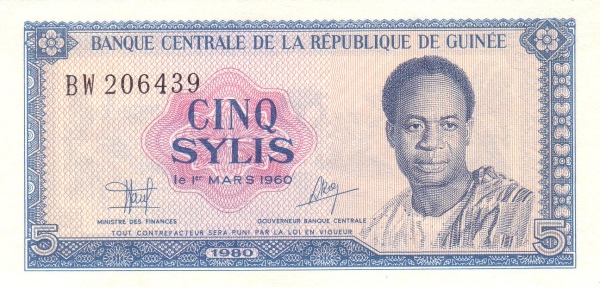  p>几内亚法郎(guinea franc)原称:几内亚西里(guinean syli) 原符号
