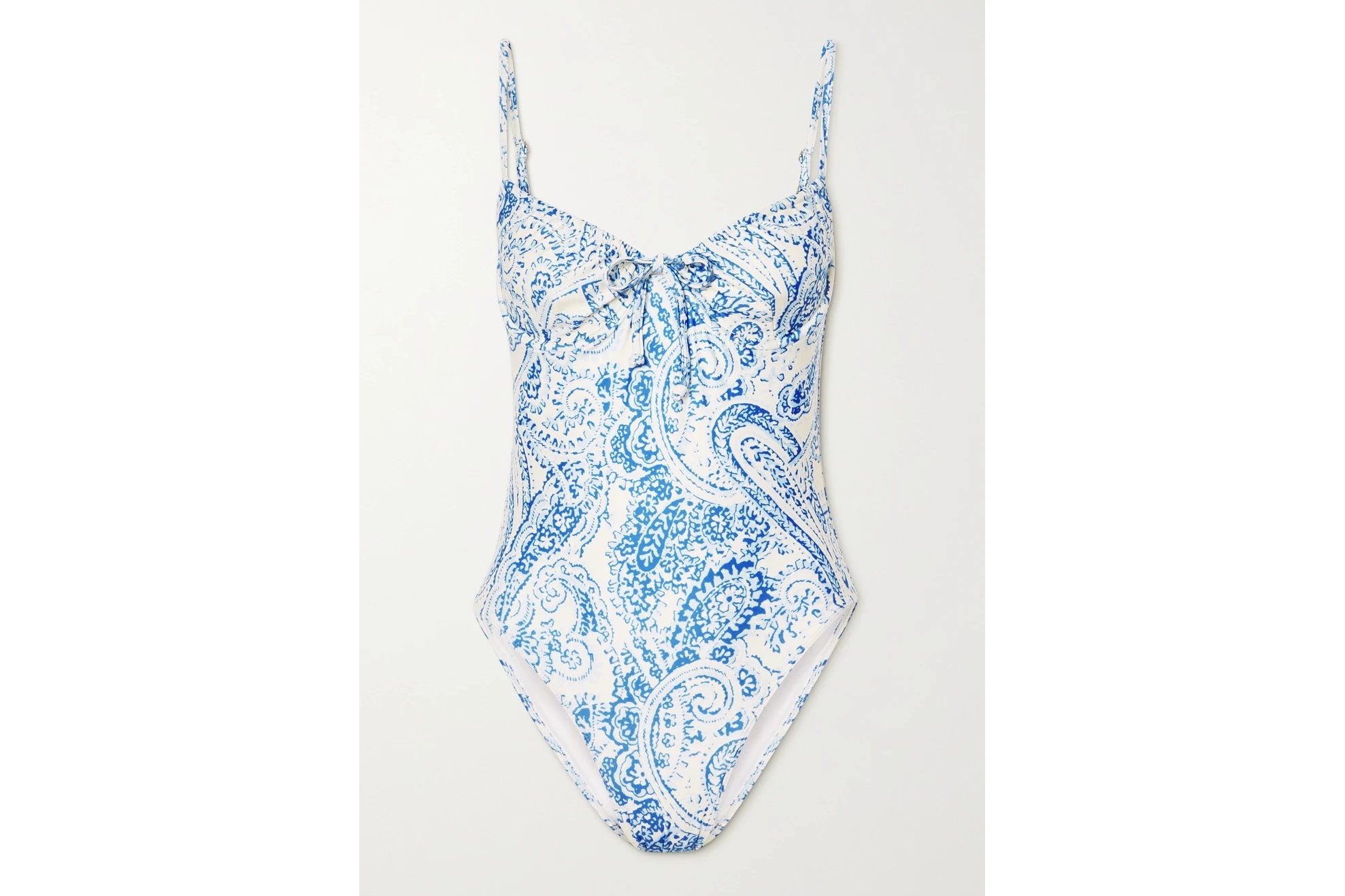 mumbai佩斯利印花带钢圈连体泳衣