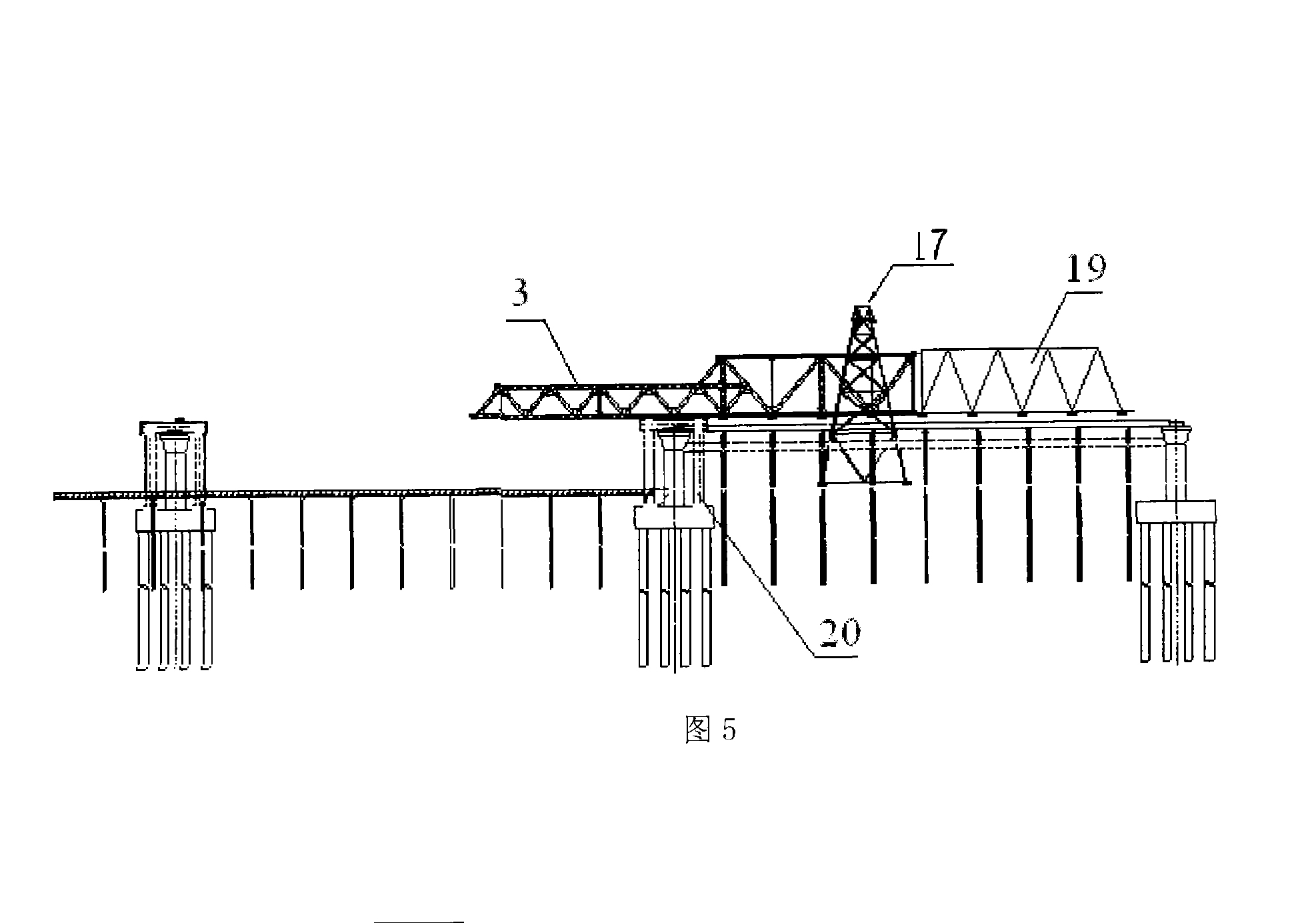 钢桁梁纵向多点连续拖拉施工方法