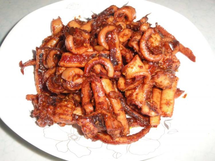 辣炒孜然鱿鱼