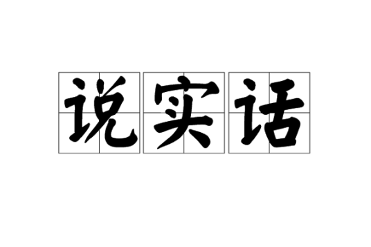 说实话（汉语词语）_百度百科