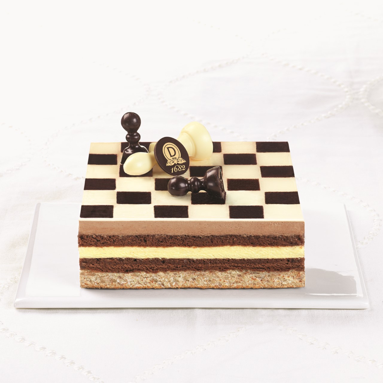 经典黑白格棋格蛋糕