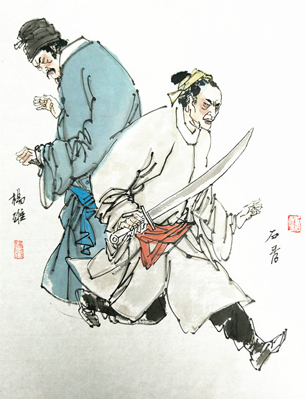  p>国画"水浒108将"长卷,为当代画家 a target="_blank" href="/item