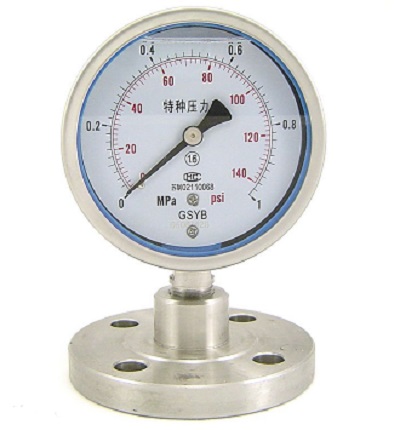 法兰隔膜式压力表
