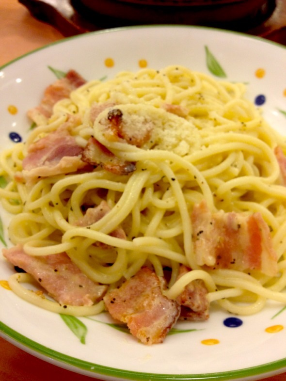 海鲜菇培根芝士意粉