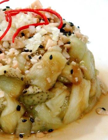 麻酱蒜蓉拌茄泥