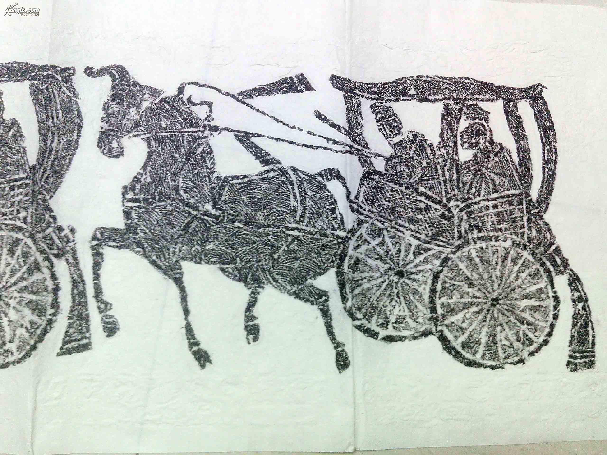 车马人物画像石