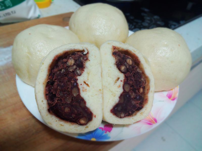 红豆馅馒头