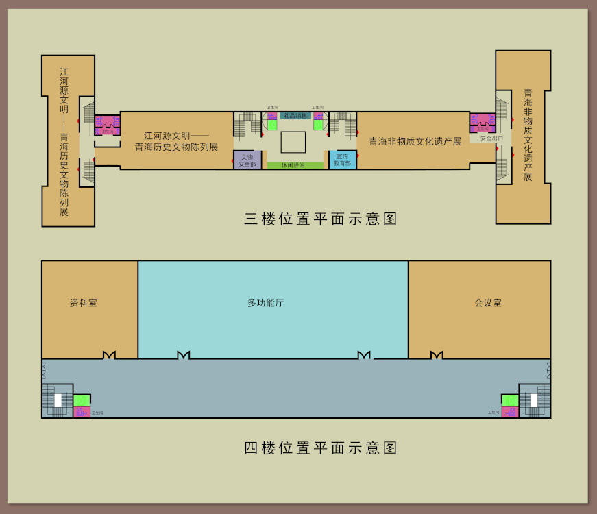  p>青海省博物馆位于西宁市城西区新宁广场东侧,是青海第一座具有现代