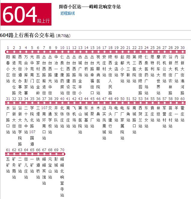 邯郸公交604路