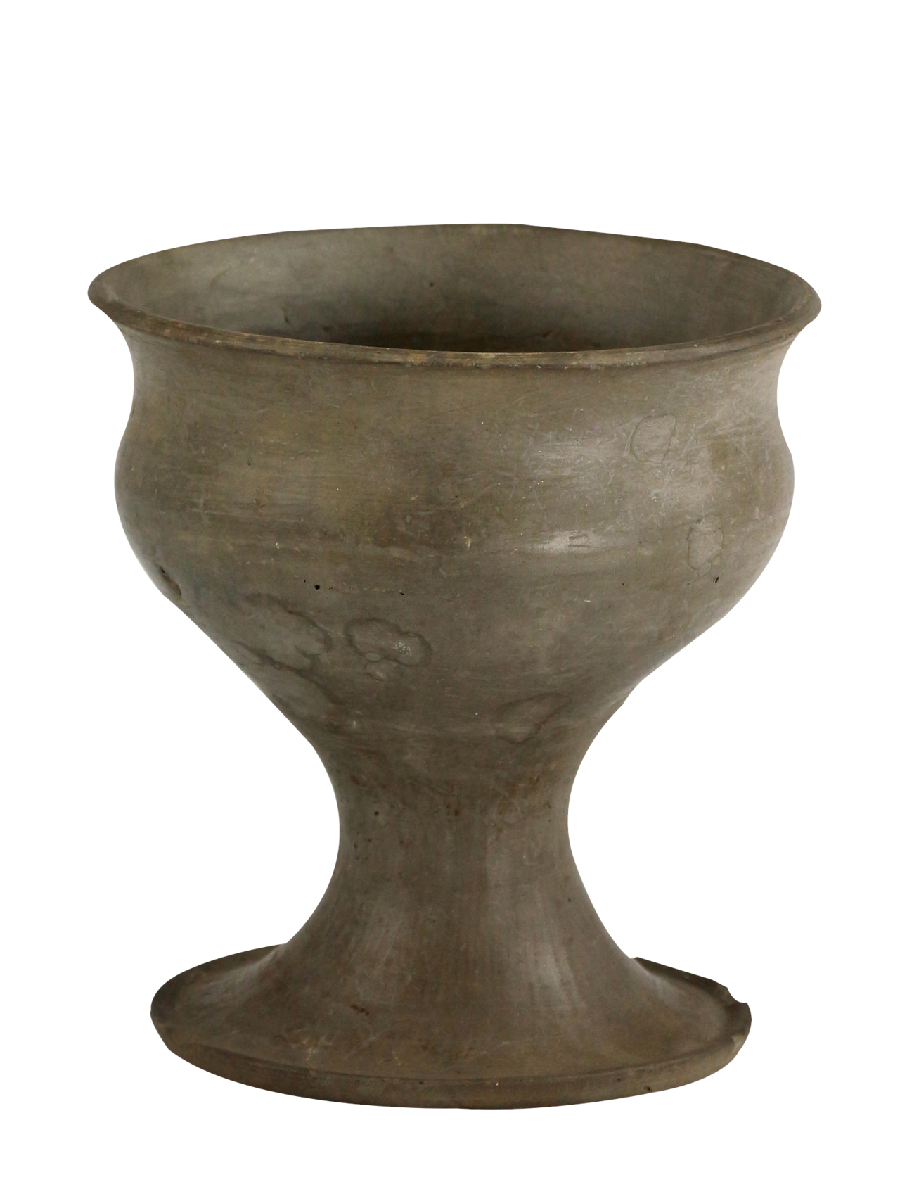 新石器时代灰陶高柄杯
