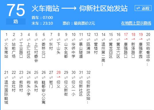 温州公交75路
