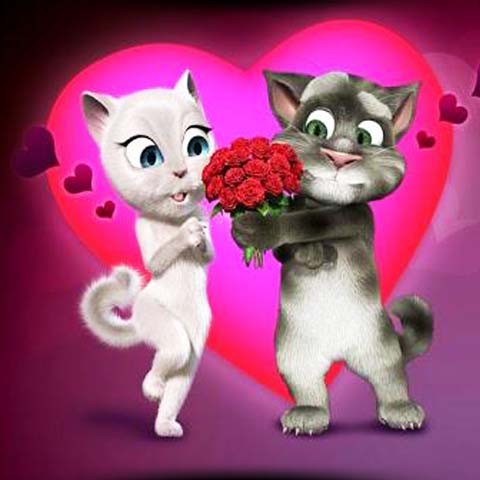 会说话的汤姆爱上了安吉拉.只要看她一眼,就会令他魂不守舍. /p>