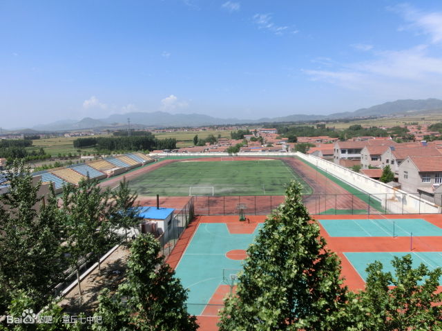  p>济南市章丘区第七中学始建于1958年,学校占地面积85565平方米(合