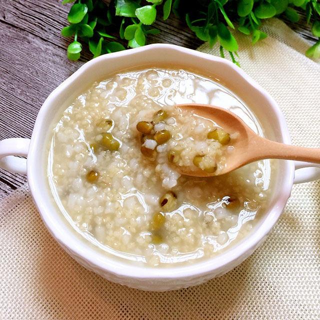麦片绿豆甜粥