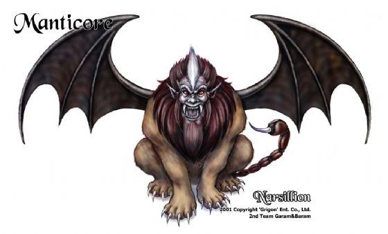  p>"manticore"源自古波斯人的"martikhoras"一词,意思是"食人者",古