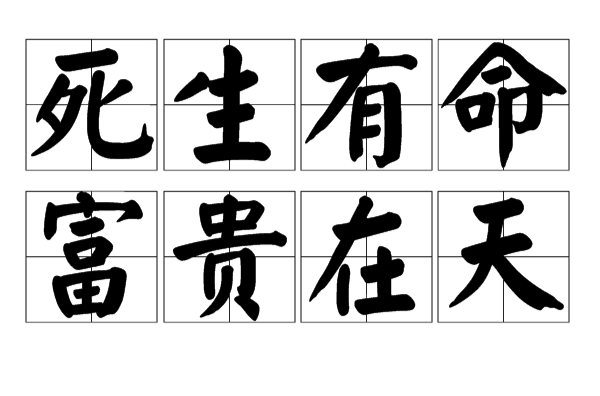 死生有命,富贵在天