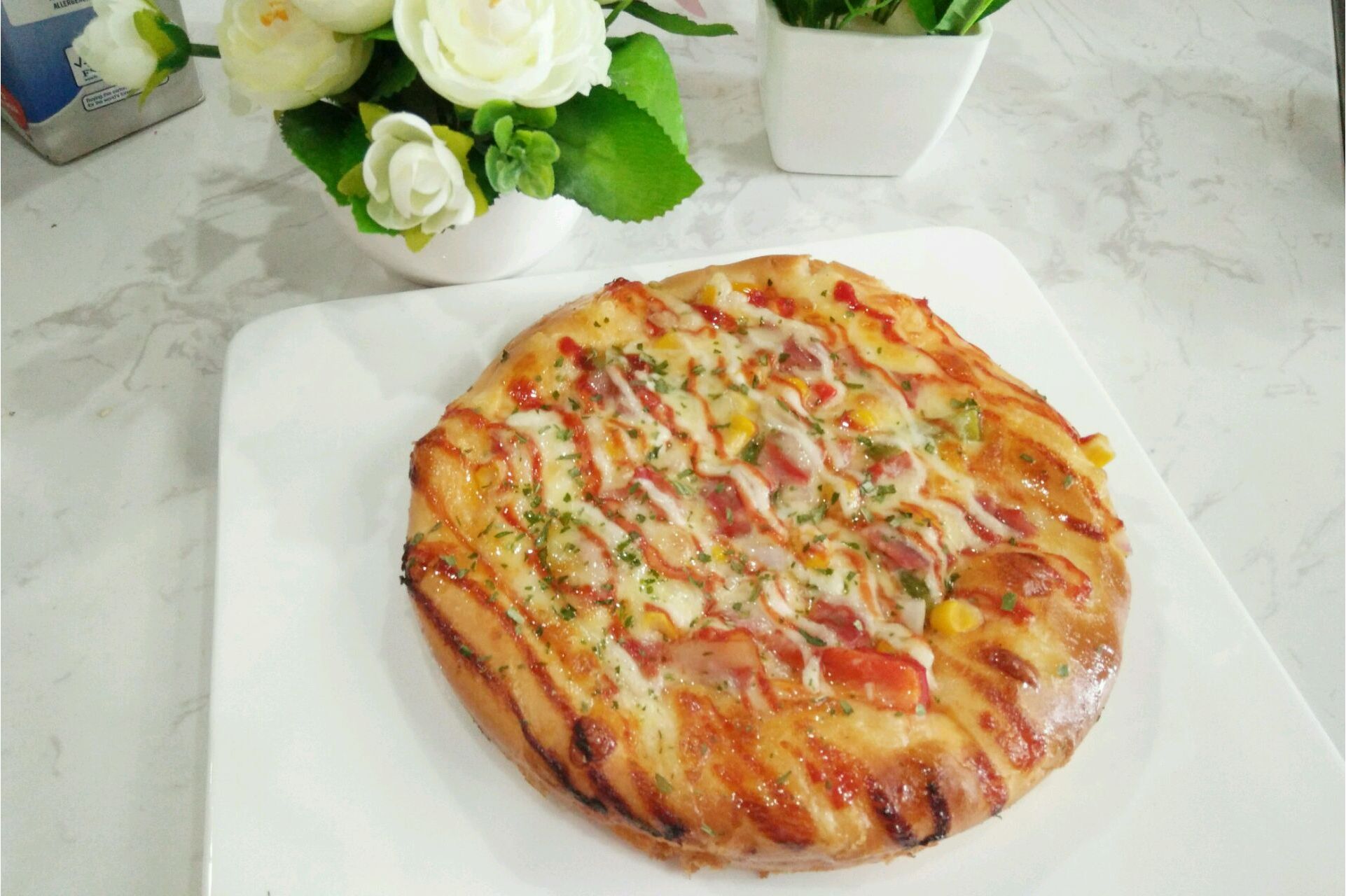 花生培根芝心披萨