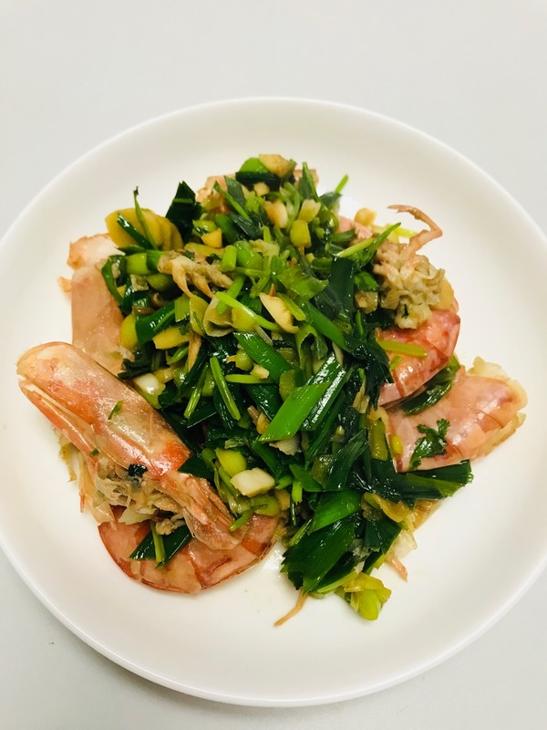 蒜苗炒虾