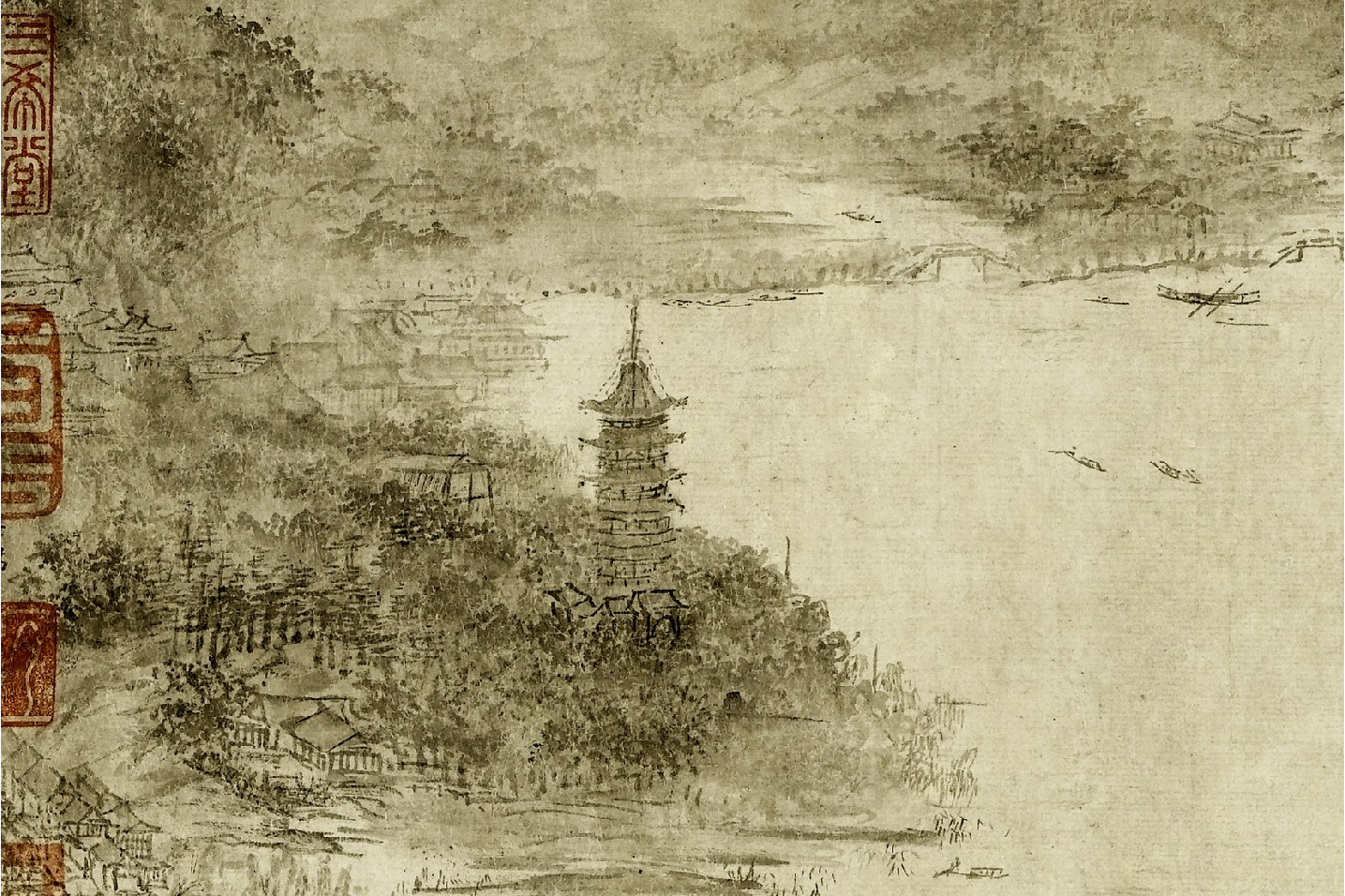 南宋李嵩西湖图卷